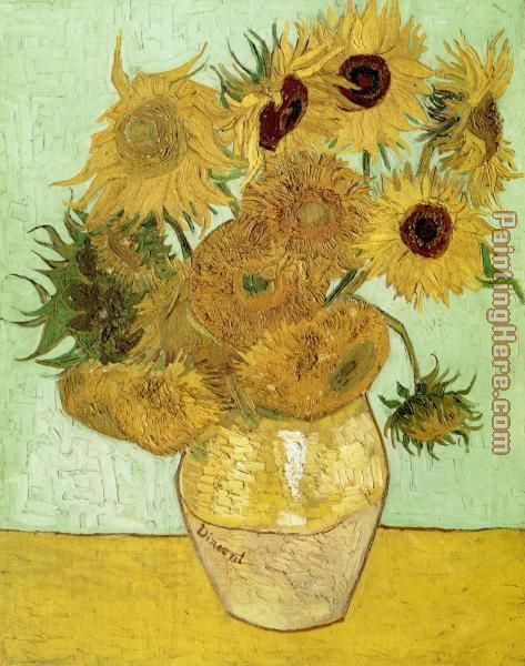 Sunflowers painting - Vincent van Gogh Sunflowers art painting